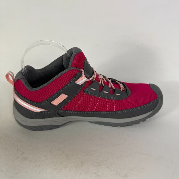 KEEN Targhee Sport Vented Hiking Shoe Kid's 7 Red Gray Mesh Lace-Up Outdoor - Picture 3 of 10